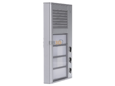 View on the left TCS PAK03-EN Door loudspeaker 3-button Silver 
