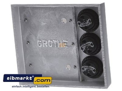 Back view Grothe ETA 503 GA Doorbell surface mounted with name plate 
