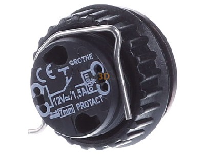 Back view Grothe PROTACT 420 AL-KS Door bell push button flush mounted 

