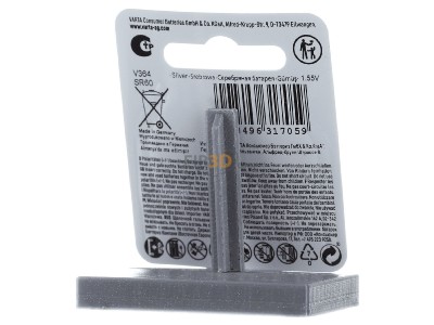 Back view Varta V 364 Bli.1 Battery Button cell 17mAh 1,55V 
