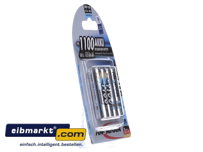 Ansicht links Ansmann 5035232 VE4 Bli Akku Micro NiMH AAA 1100mAh 