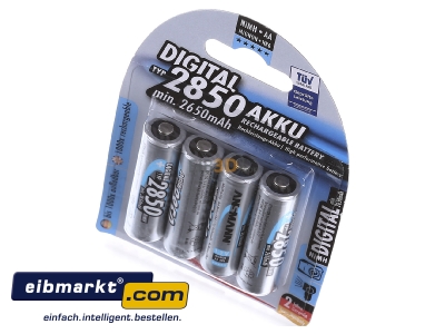 Ansicht oben vorne Ansmann 5035092 Akku Mignon Digital NiMH AA 2850mAh_VE4 Bli