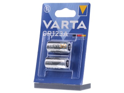 Frontansicht Varta CR 123A Bli.2 Photobatterie Lithium 3V/1430mAh 