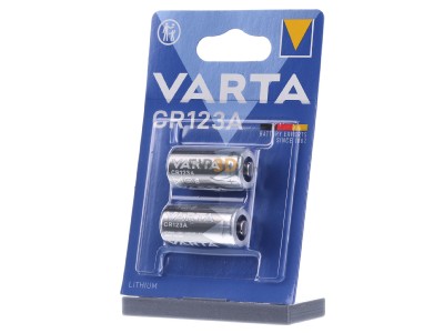 Front view Varta CR 123A Bli.2 Battery Other 1480mAh 3V 
