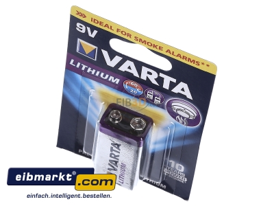 Ansicht oben vorne Varta Cons.Varta Lithium 9V Bli.1 Professional Photobatterie Lithium 9V-Block 