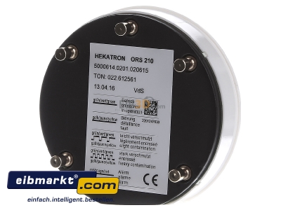 Back view Hekatron Vertriebs ORS 210 Optic fire detector

