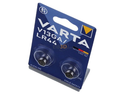 View up front Varta V 13 GA Bli.2 Battery Button cell 125mAh 1,5V 
