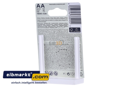 Back view Varta Cons.Varta T399 Bli.2 Battery for telephone 1600mAh
