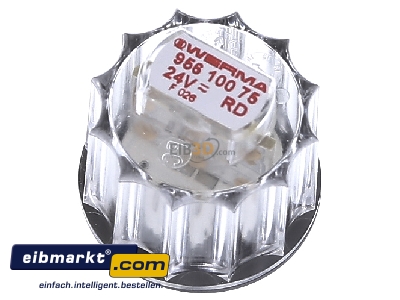 Ansicht oben vorne Werma 956.100.75 LED-Lampe 24V, rot 