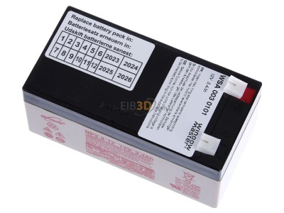 Ansicht oben vorne WindowMaster WSA 003 0101 Akku fr WSC 204 12V 3,4Ah 