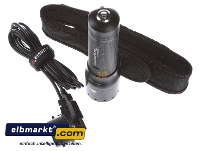 View up front Zweibrder 9408-R Pocket torch 158mm rechargeable black
