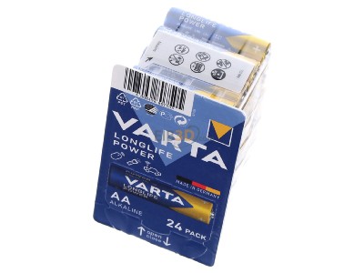 Ansicht oben vorne Varta 4906 Box 24 Batterie Longl.Power AA Mignon, LR6, Al-Mn 