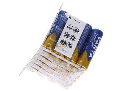 Ansicht oben rechts Varta 4906 Box 24 Batterie Longl.Power AA Mignon, LR6, Al-Mn 