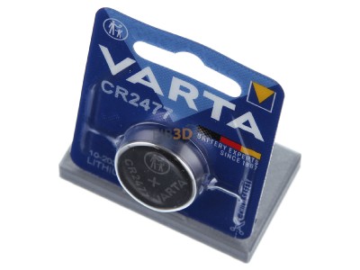 View up front Varta CR 2477 Bli.1 Battery Button cell 850mAh 3V 
