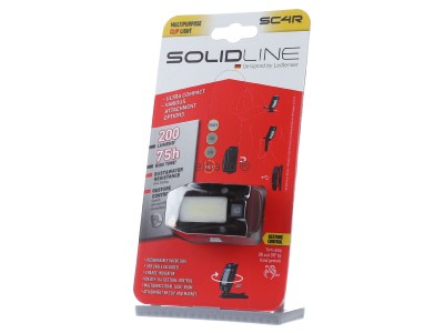 Front view Ledlenser SC4R Flashlight rechargeable black 
