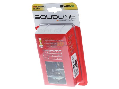 Back view Ledlenser SH6R Flashlight rechargeable black 
