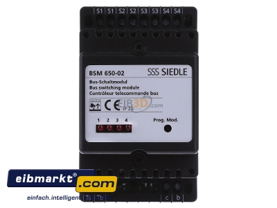 Front view Siedle&Shne BSM 650-02 Switch device for intercom system 
