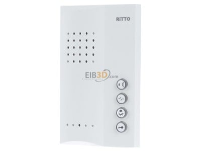 Front view Ritto 1713270 Intercom system phone white 
