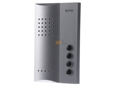 Front view Ritto 1713220 Intercom system phone silver 
