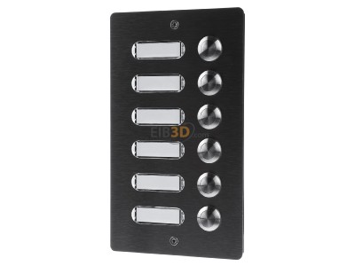 Front view Grothe ETA 506 V2A AP Doorbell surface mounted with name plate 
