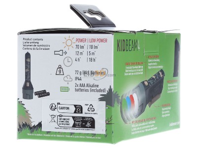 View on the right Ledlenser Kidbeam4 gr�n Flashlight 120mm green 
