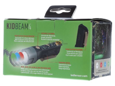 Back view Ledlenser Kidbeam4 gr�n Flashlight 120mm green 

