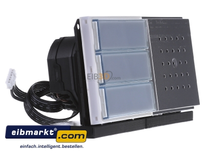 Ansicht links Gira 126165 Trstation UP 3fach alu LED ws 