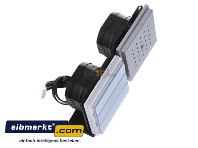 Ansicht oben links Gira 126165 Trstation UP 3fach alu LED ws 