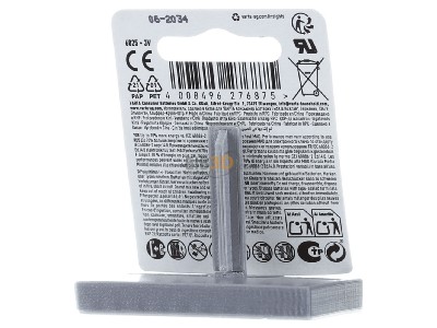 Back view Varta CR 2025 Bli.1 Battery Button cell 170mAh 3V 
