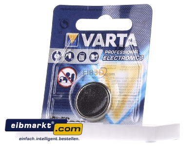 Front view Varta Cons.Varta CR 2032 Bli.1 Coin cell battery lithium 230mAh 3V - 
