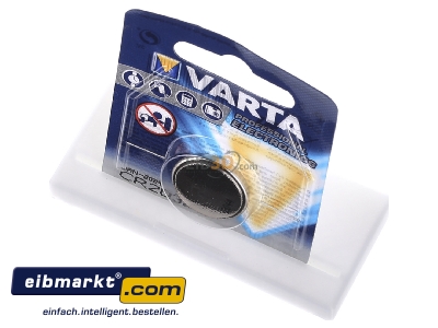 View up front Varta Cons.Varta CR 2032 Bli.1 Coin cell battery lithium 230mAh 3V - 
