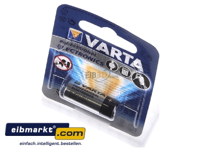 View up front Varta Cons.Varta V 23 GA Bli.1 Battery 52mAh 12V
