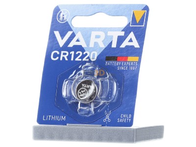 Front view Varta CR 1220 Bli.1 Battery Button cell 35mAh 3V 
