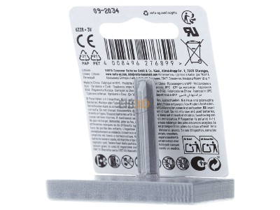 Back view Varta CR 1220 Bli.1 Battery Button cell 35mAh 3V 
