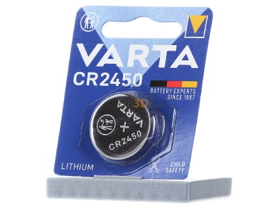 Front view Varta CR 2450 Bli.1 Battery Button cell 560mAh 3V 
