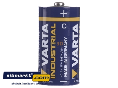 Frontansicht Varta Cons.Varta 04014211111 Batterie Alkali Indust. C Baby, R14 4014 Ind. Stk.1