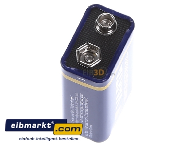 View top right Varta Cons.Varta 4022 Ind. Stk.1 Battery Block 550mAh 9V
