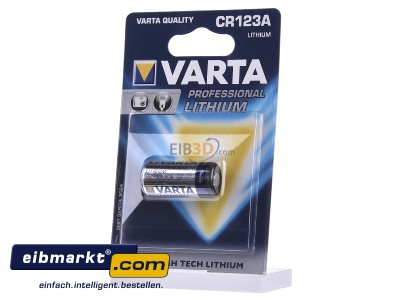 Frontansicht Varta Cons.Varta CR 123 A Bli.1 Professional Photobatterie Lithium 3V,CR123A 