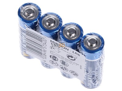 Top rear view Varta 4906 Fol.4 Battery Mignon 2960mAh 1,5V 
