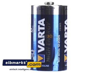 Back view Varta Cons.Varta 4920 Stk.1 Battery Mono 16500mAh 1,5V 
