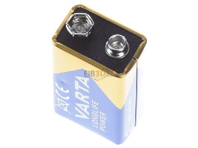 Top rear view Varta 4922 Stk.1 Battery Block 580mAh 9V 
