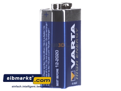 Ansicht links Varta Cons.Varta 4922 Stk.1 High Energy E-Block Alk-Man 9,0V 