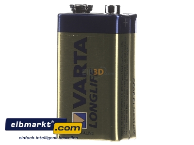 Front view Varta Cons.Varta 4122 Stk.1 Battery Block 550mAh 9V - 
