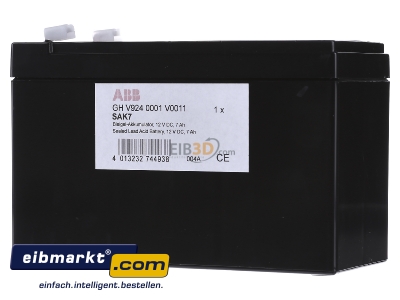 Back view ABB Stotz S&J SAK 7 Rechargeable battery 7000mAh 12V - 
