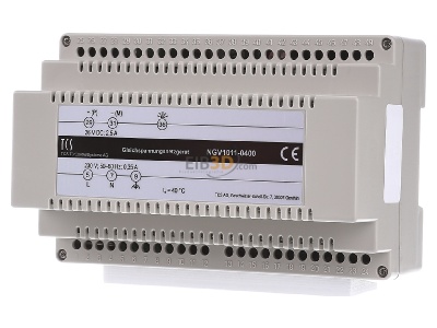Front view TCS NGV1011-0400 Power supply for intercom 230V / 26V 
