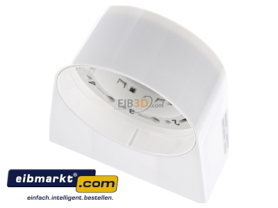 View up front Hekatron Vertriebs 143 W Socket for fire alarm detector white 
