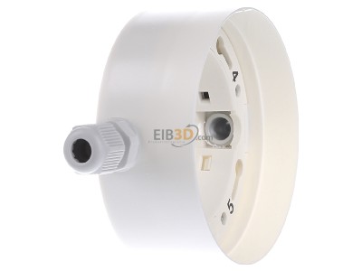 View on the left Hekatron 143 AF Fire alarm detector base white 
