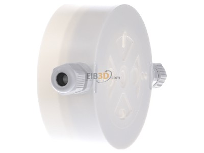 View on the right Hekatron 143 AF Fire alarm detector base white 
