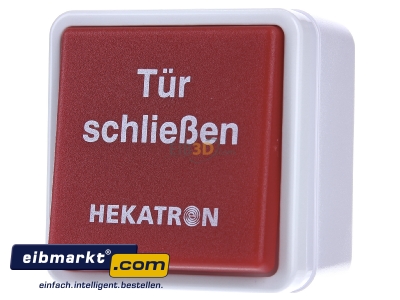 Frontansicht Hekatron Vertriebs HAT 02 Handauslsetaster fr AP/UP-Montage 