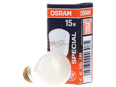 Frontansicht LEDVANCE SPC T26/57 FR15 Special-Lampe 15W 230V E14 Birne SPC.T26/57 FR15
